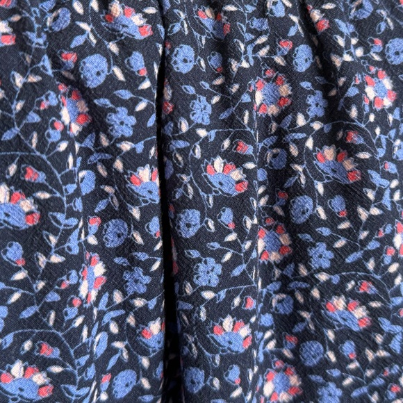 Marine Layer Lola 3/ Balloon Sleeve Midi Dress Floral Blue XL - Picture 10 of 10